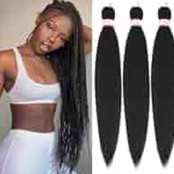 Dark Brown Braiding Hair Pre Stretched 26 Inch 4 Packs Crochet Box Braids NEW - Picture 6 of 6